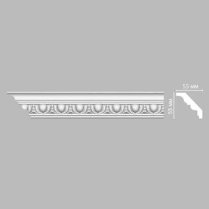 Плинтус потолочный с рисунком DECOMASTER 95613F гибкий (55*55*2400мм)