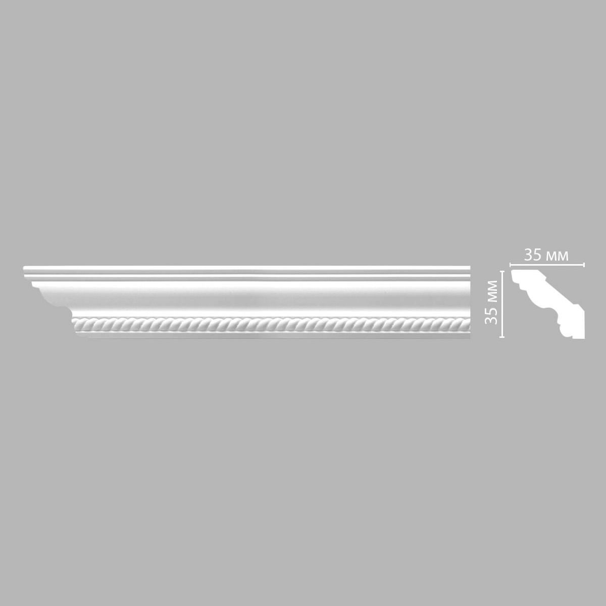 Плинтус потолочный с рисунком DECOMASTER 95637F гибкий (35*35*2400мм)