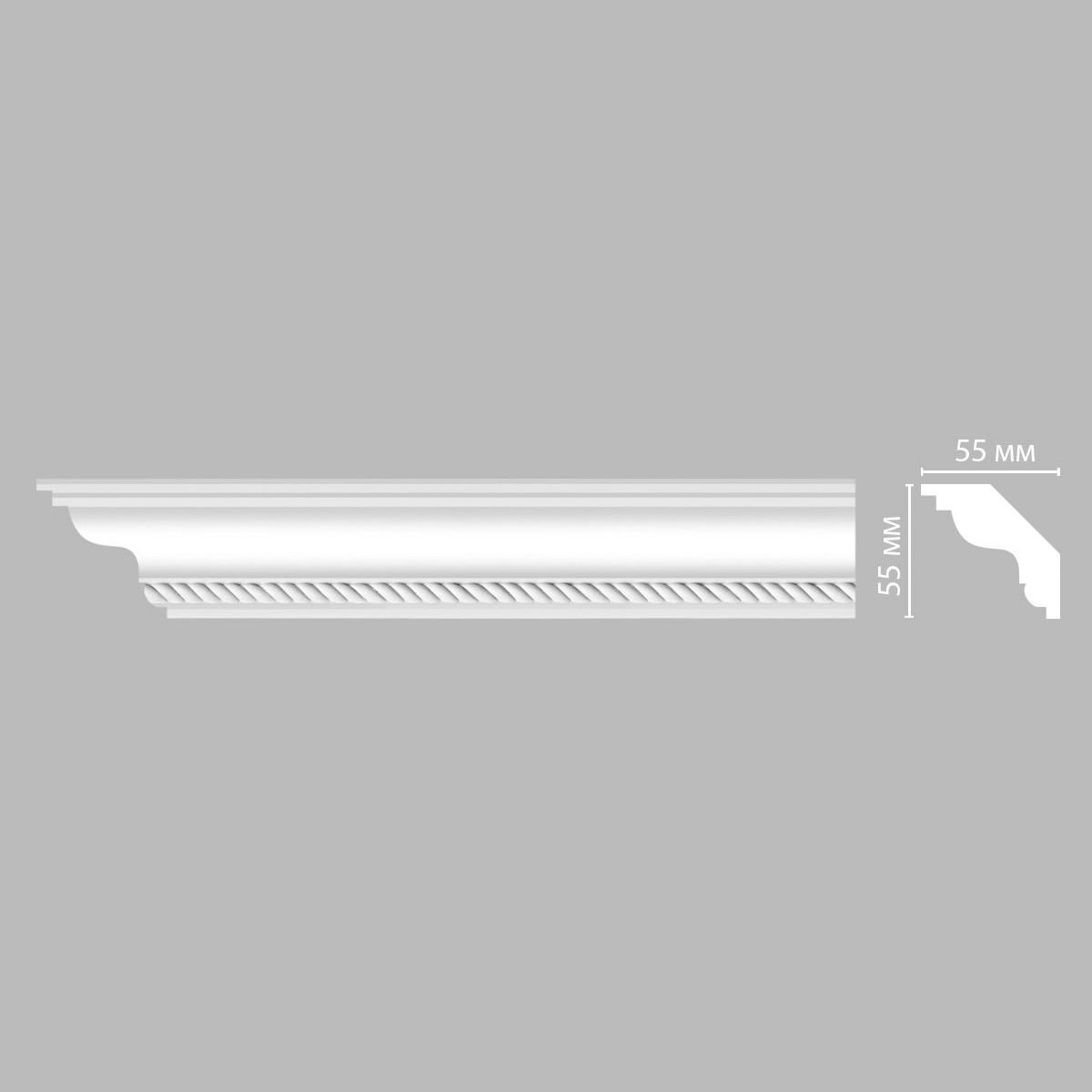 Плинтус потолочный с рисунком DECOMASTER DT-138F гибкий (55*55*2400мм)